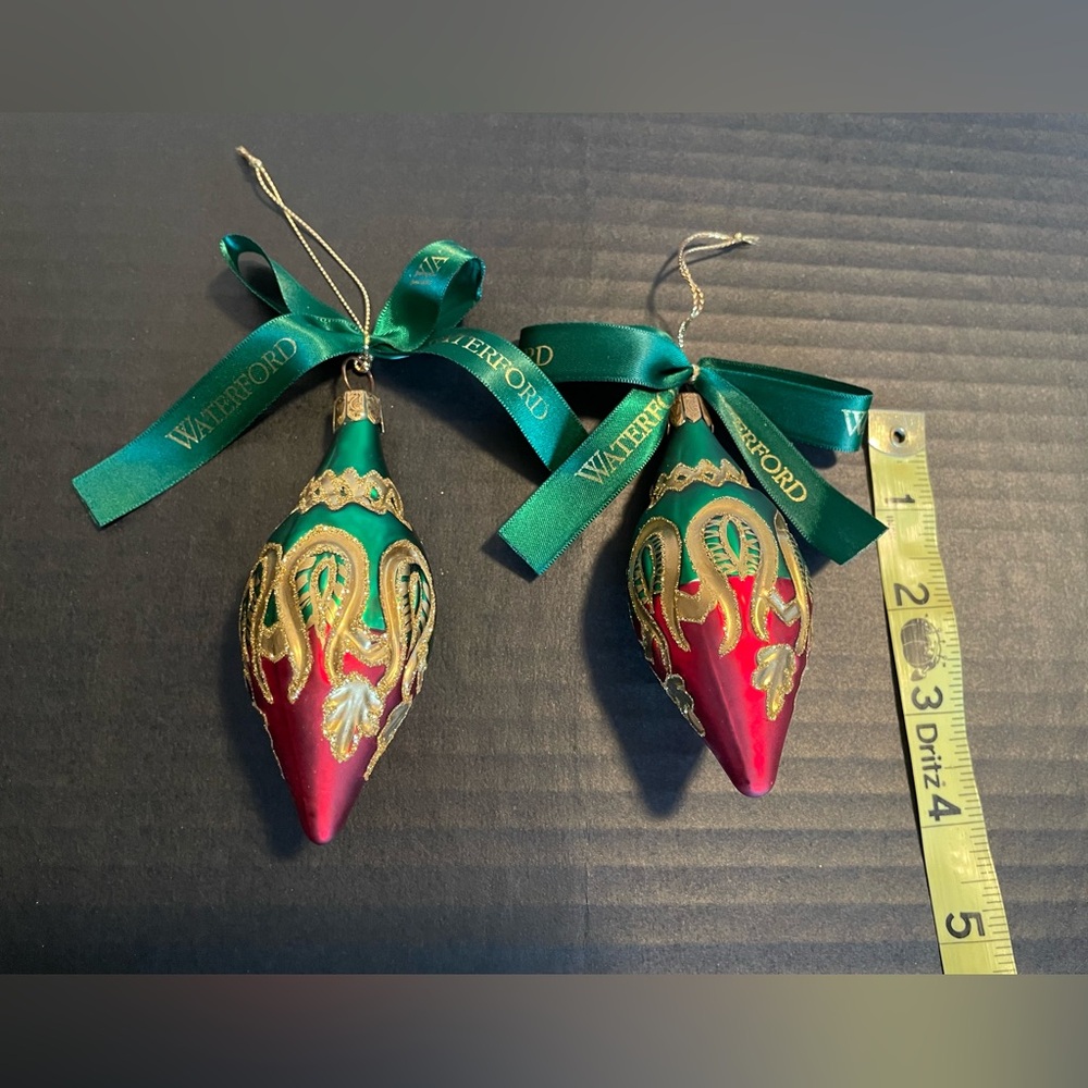 Waterford Peacock Grande Icicles Ornaments. Great Used Condition. - Picture 10 of 12